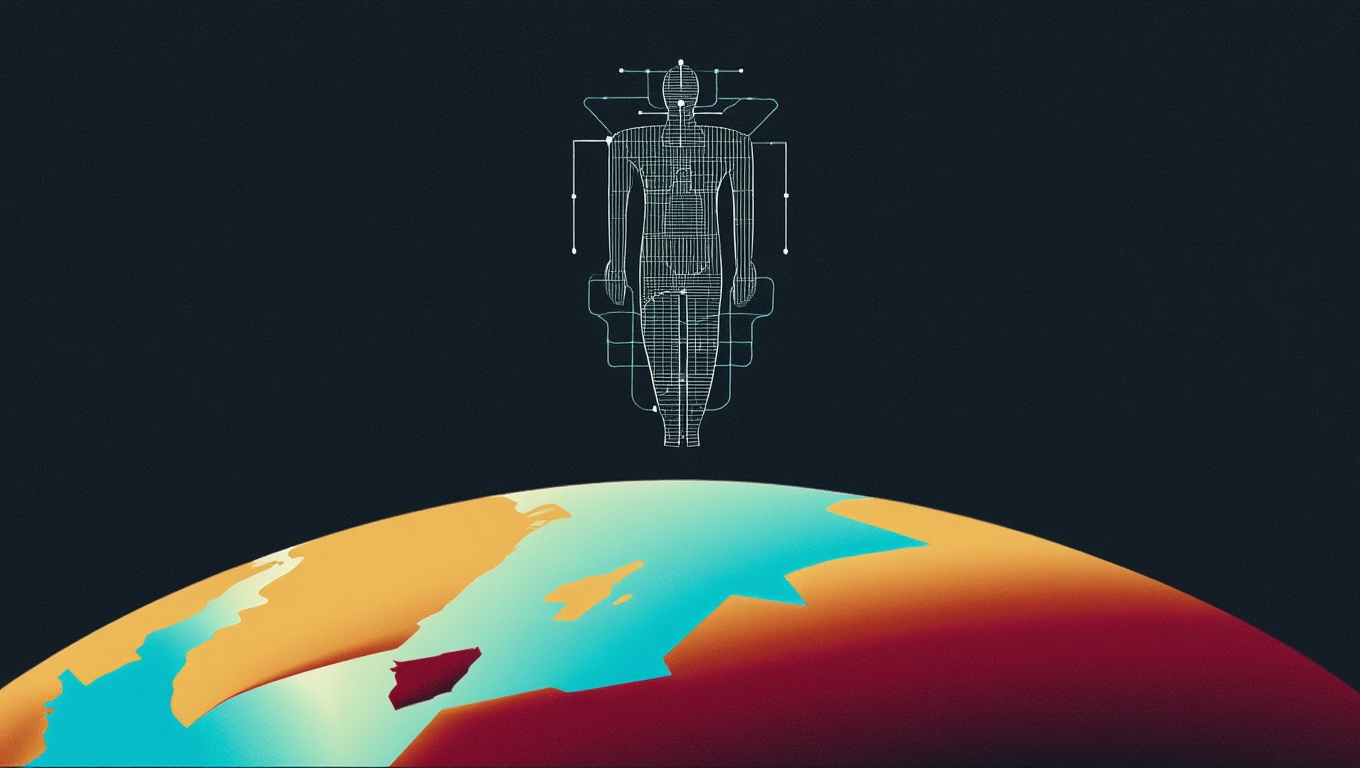 AI futuristic map header