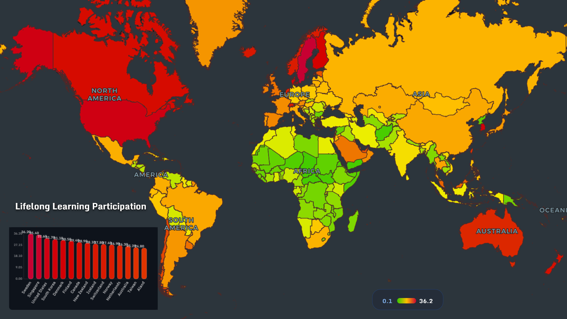 Lifelong learning participation map