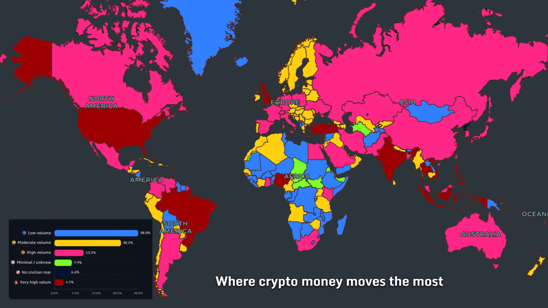 Global crypto adoption map 2026 showing where crypto went mainstream