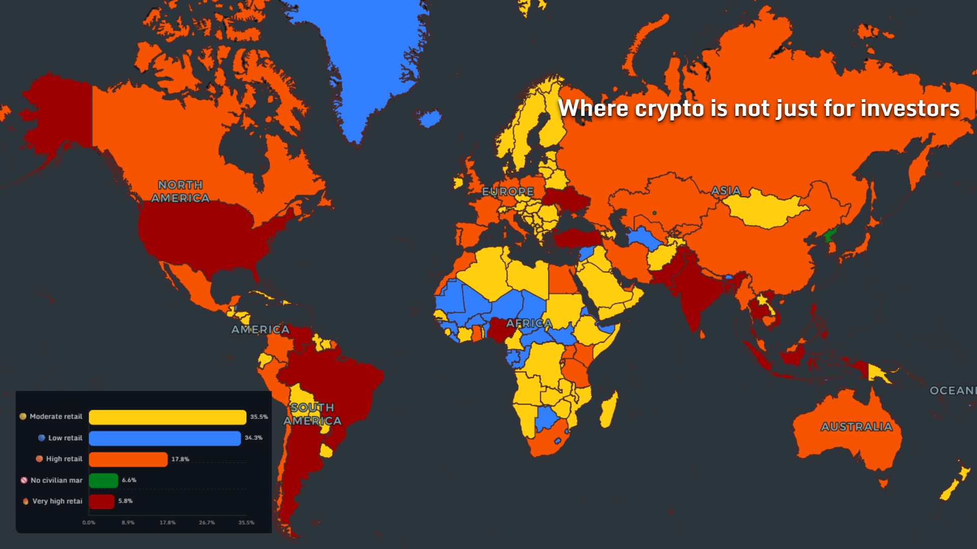 Map showing where crypto is not just for investors in 2026