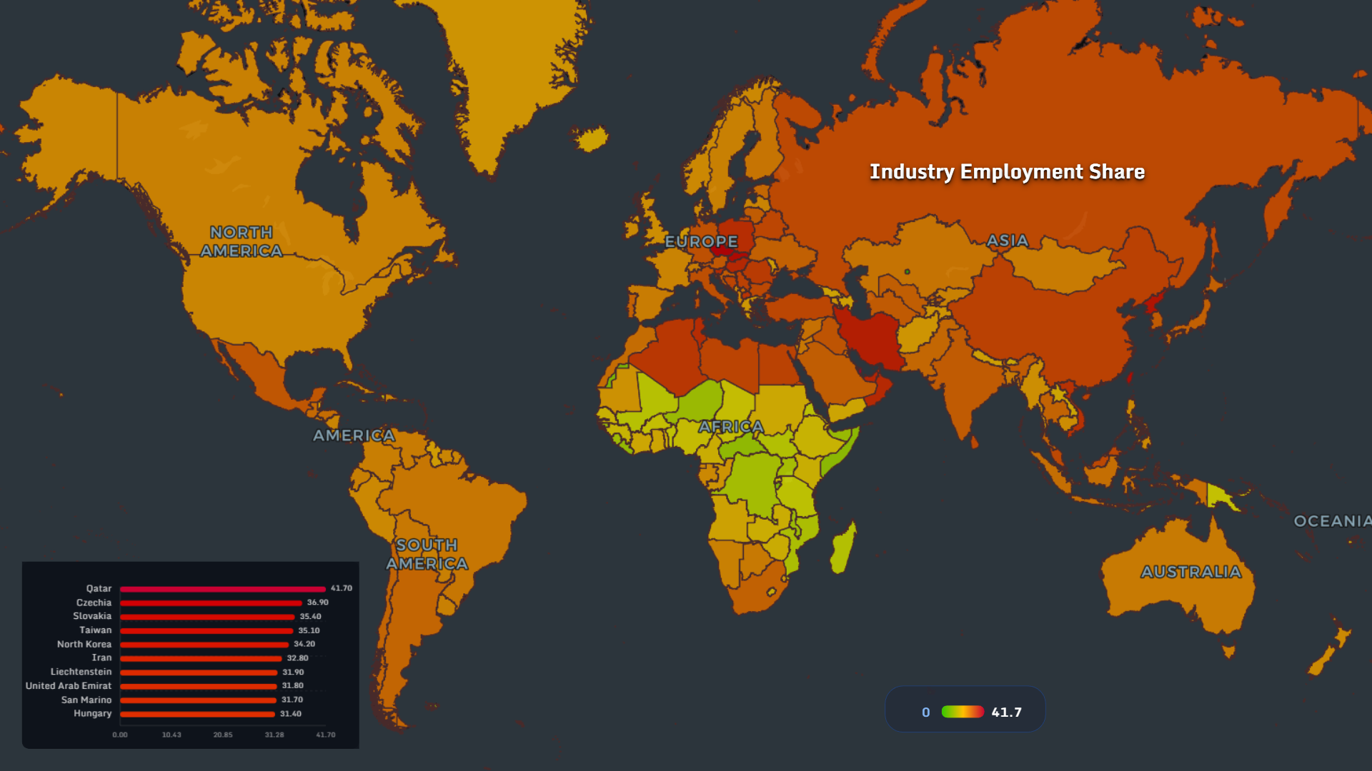 Industry employment share map 2026