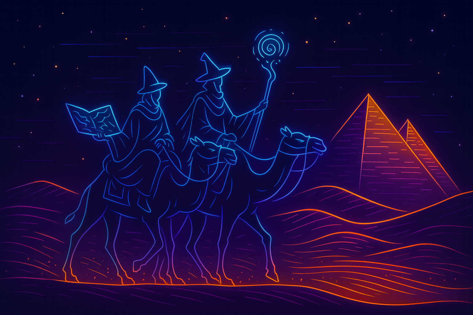 AI generating a glowing world map dataset in MAPTHOS neon style