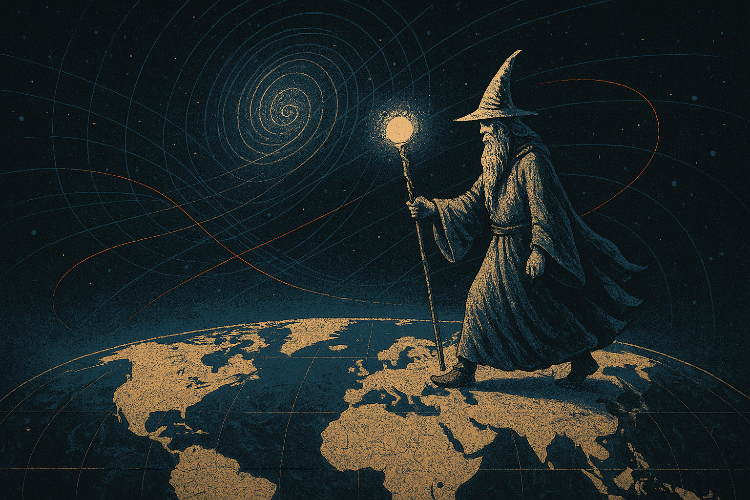 AI mapping futuristic visualization