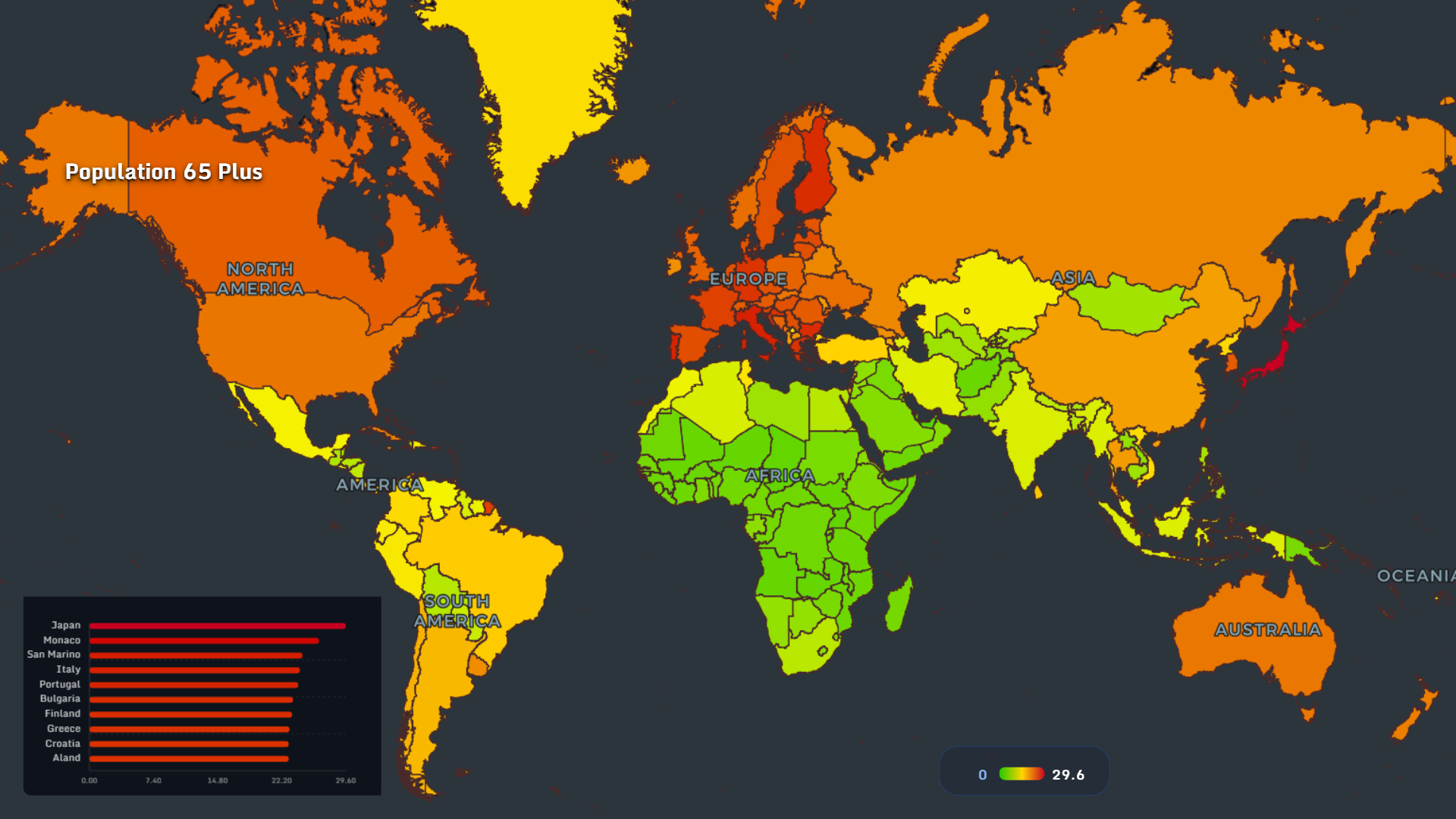 Population aged 65 plus map 2026