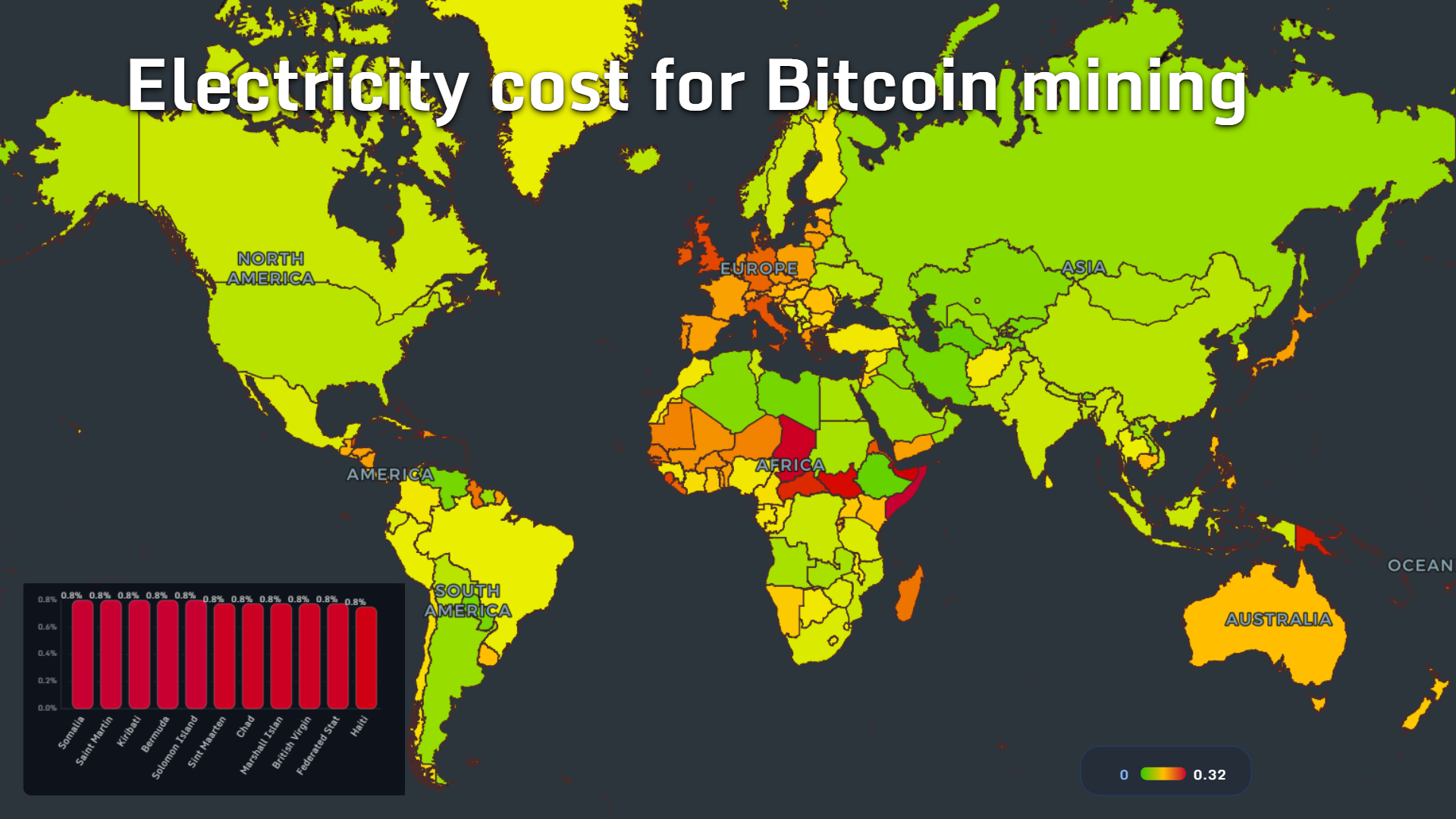 Global Bitcoin mining map 2026