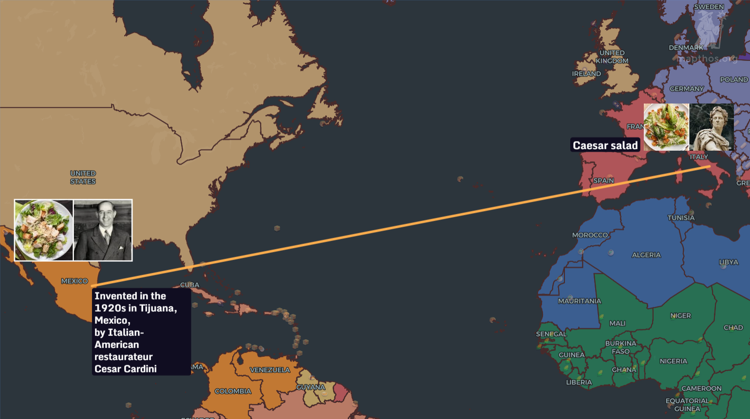 Caesar Salad Global Reach Map 2025