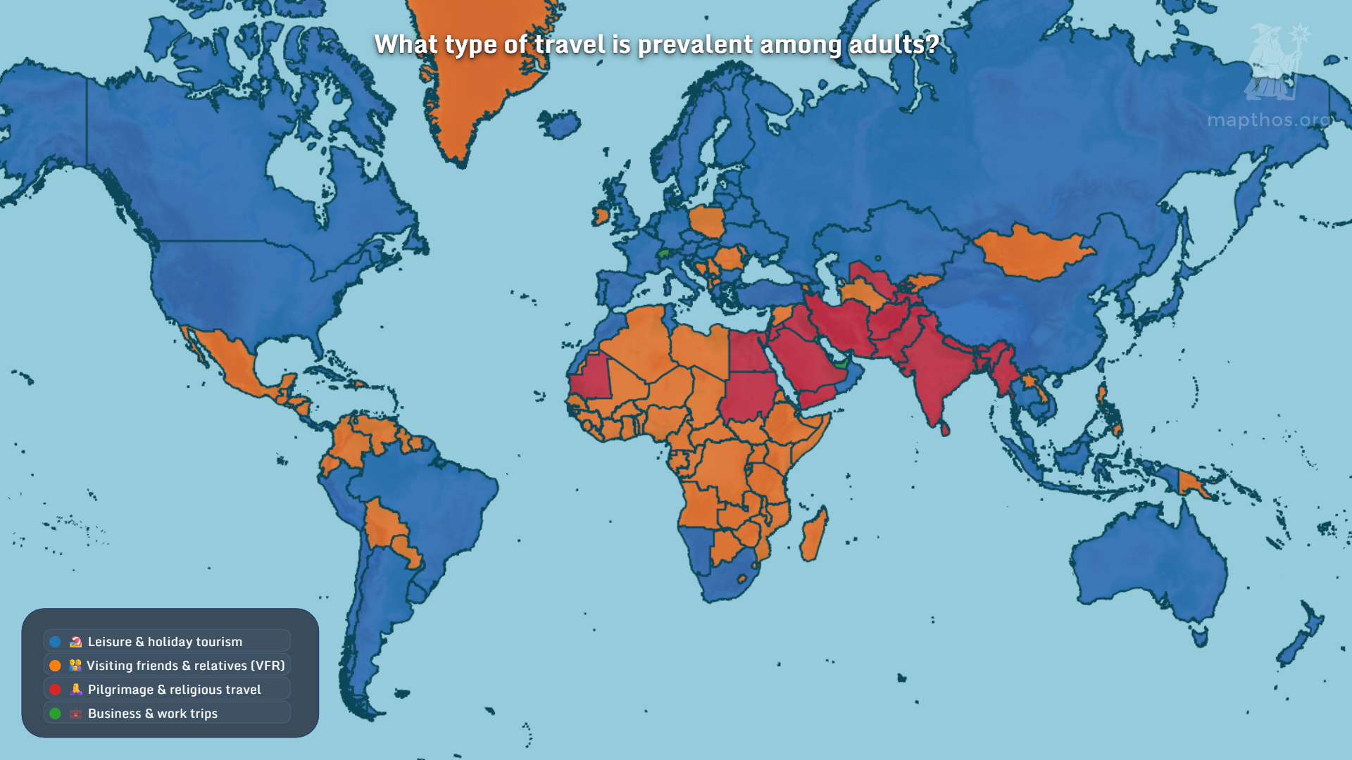 Top travel destinations map 2025