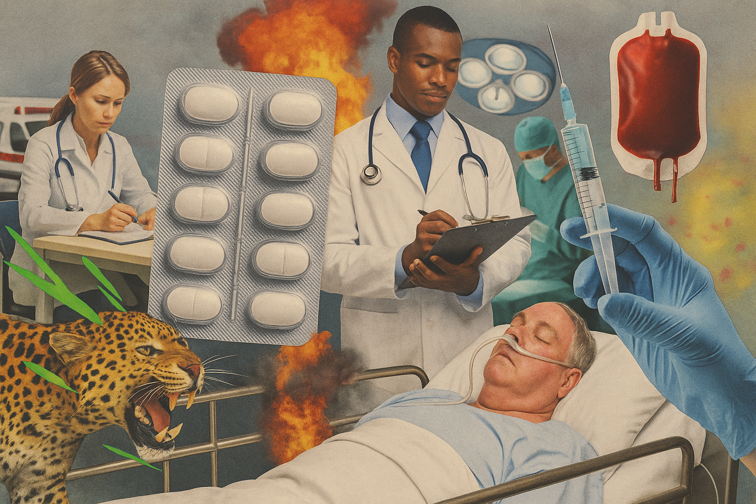 Vibrant illustration of global health and nutrition data visualization