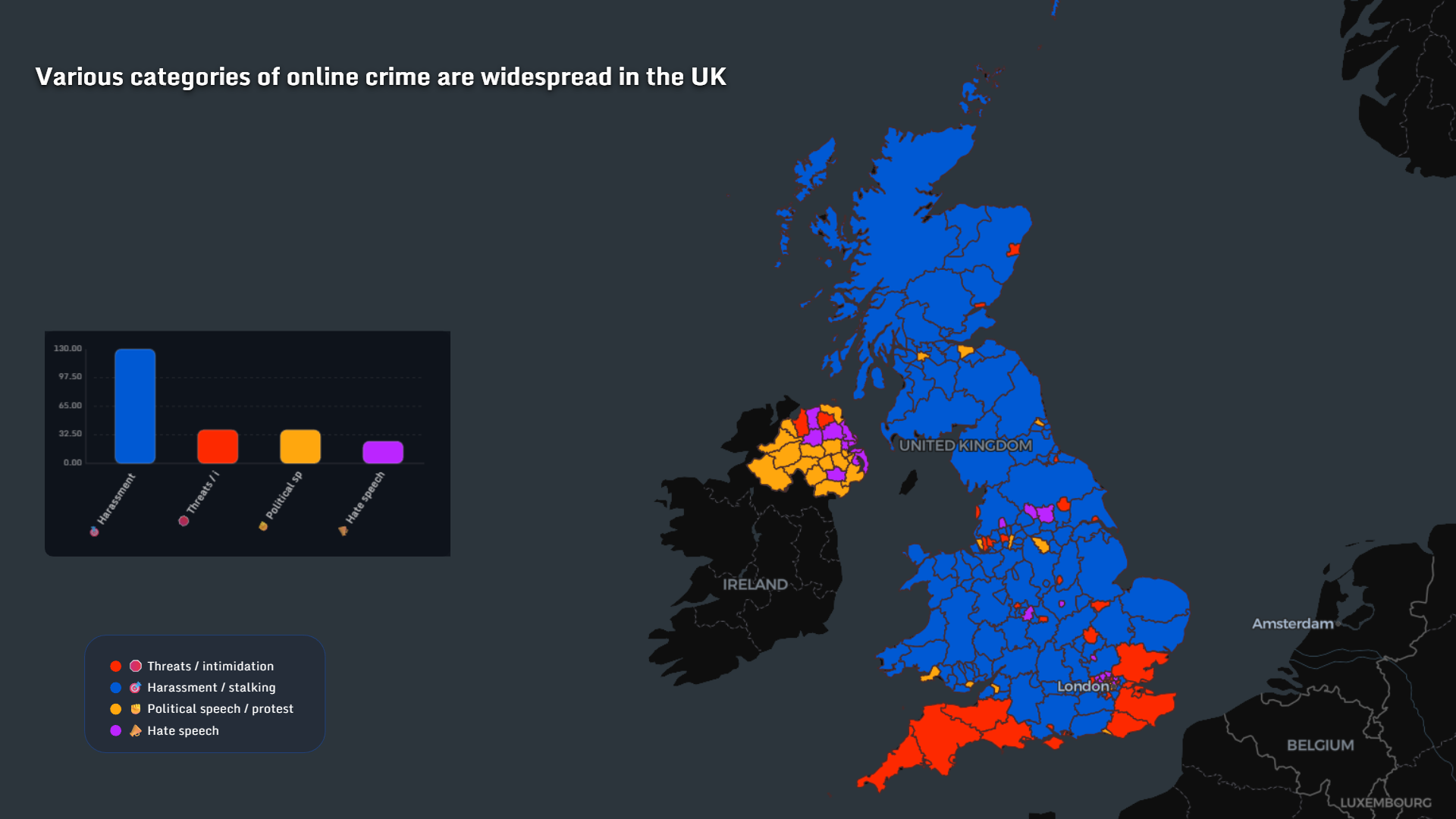 UK online crime categories map