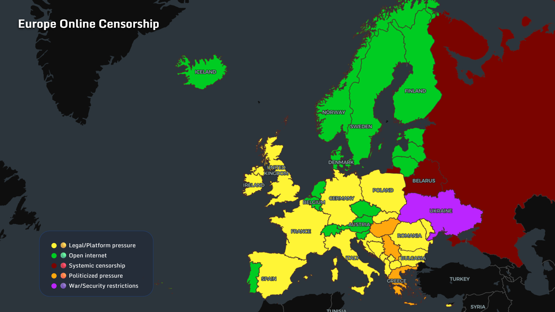Europe online censorship categories map