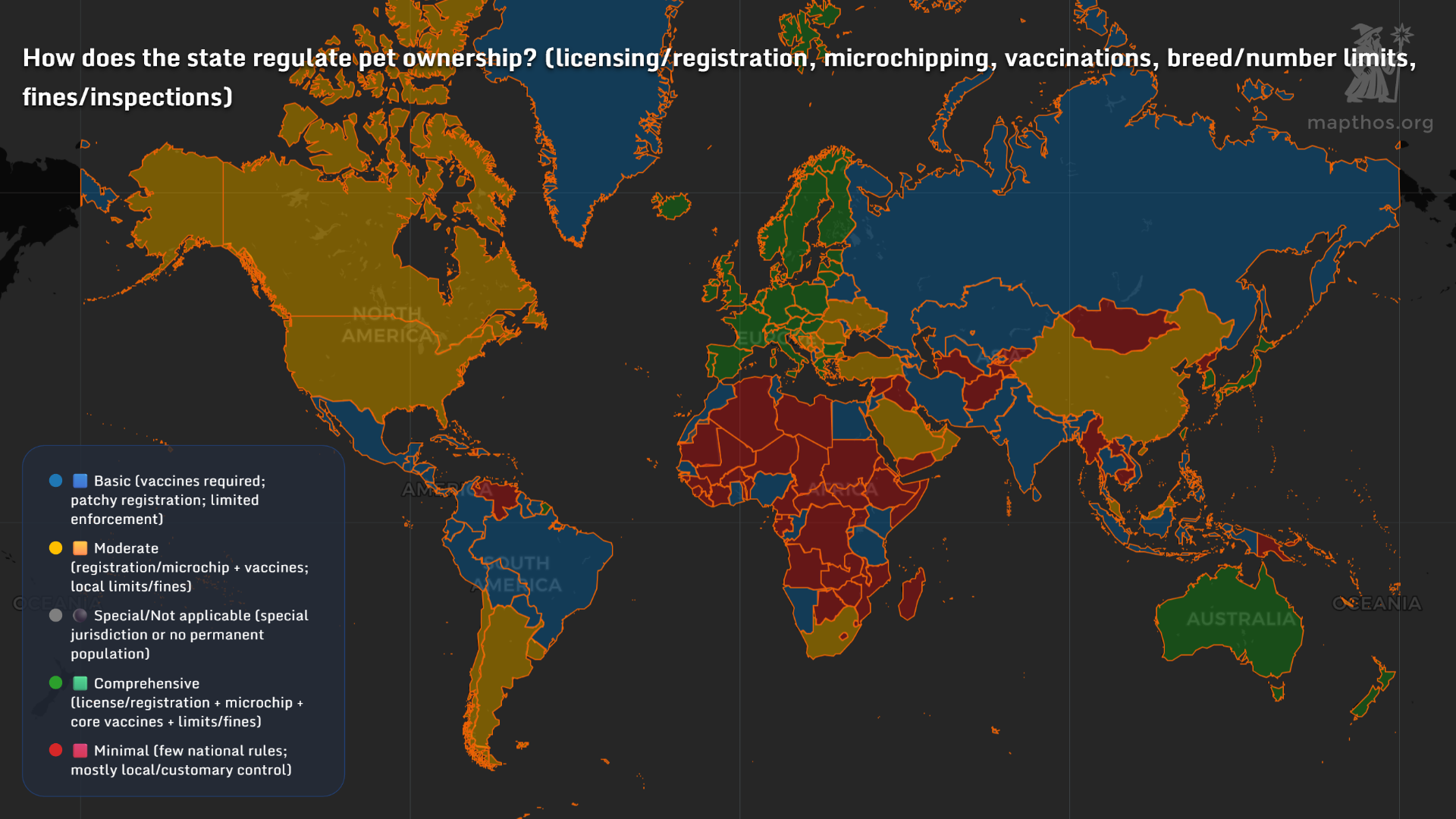 Pet regulation systems by country