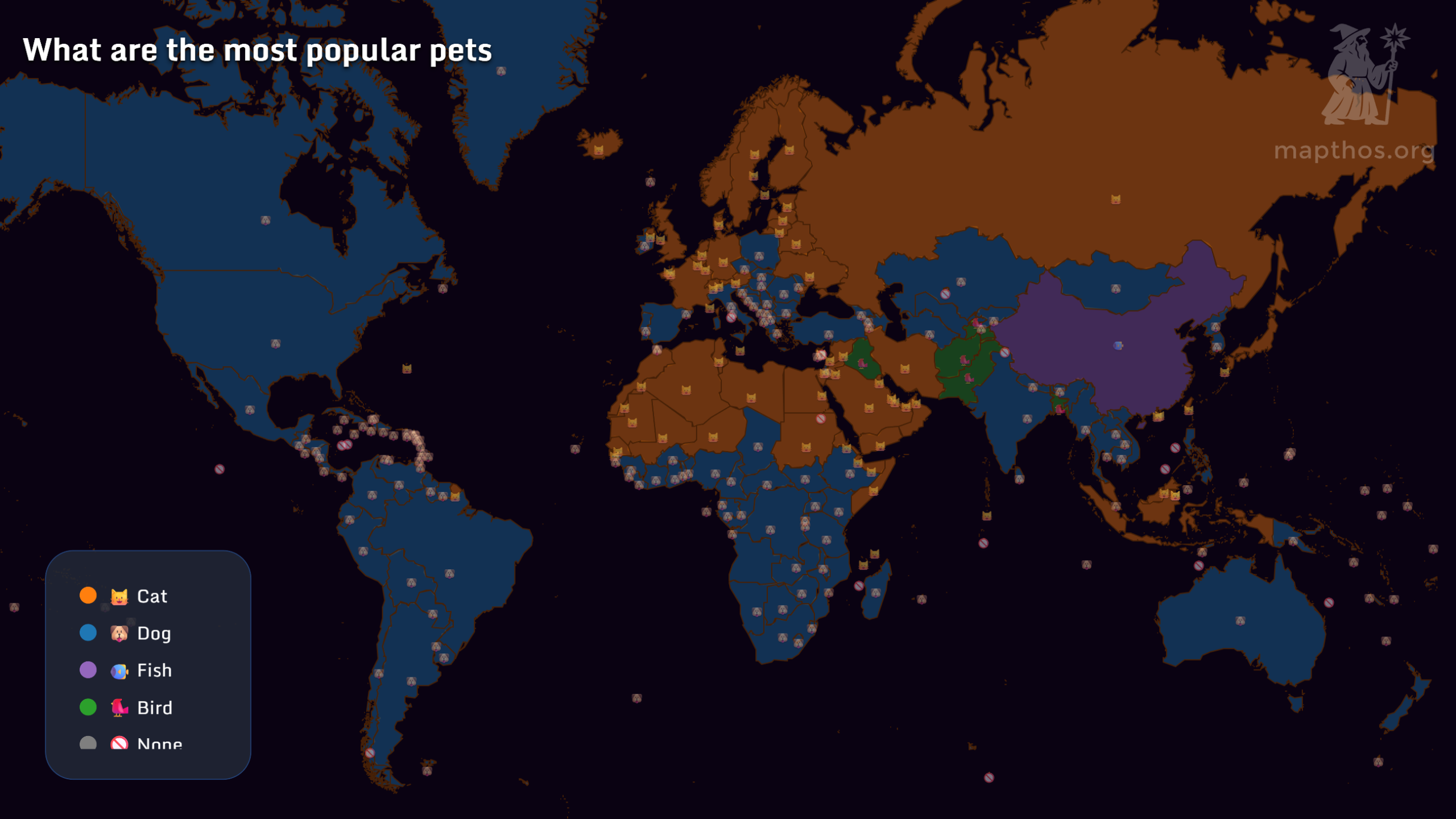 Most popular pets worldwide