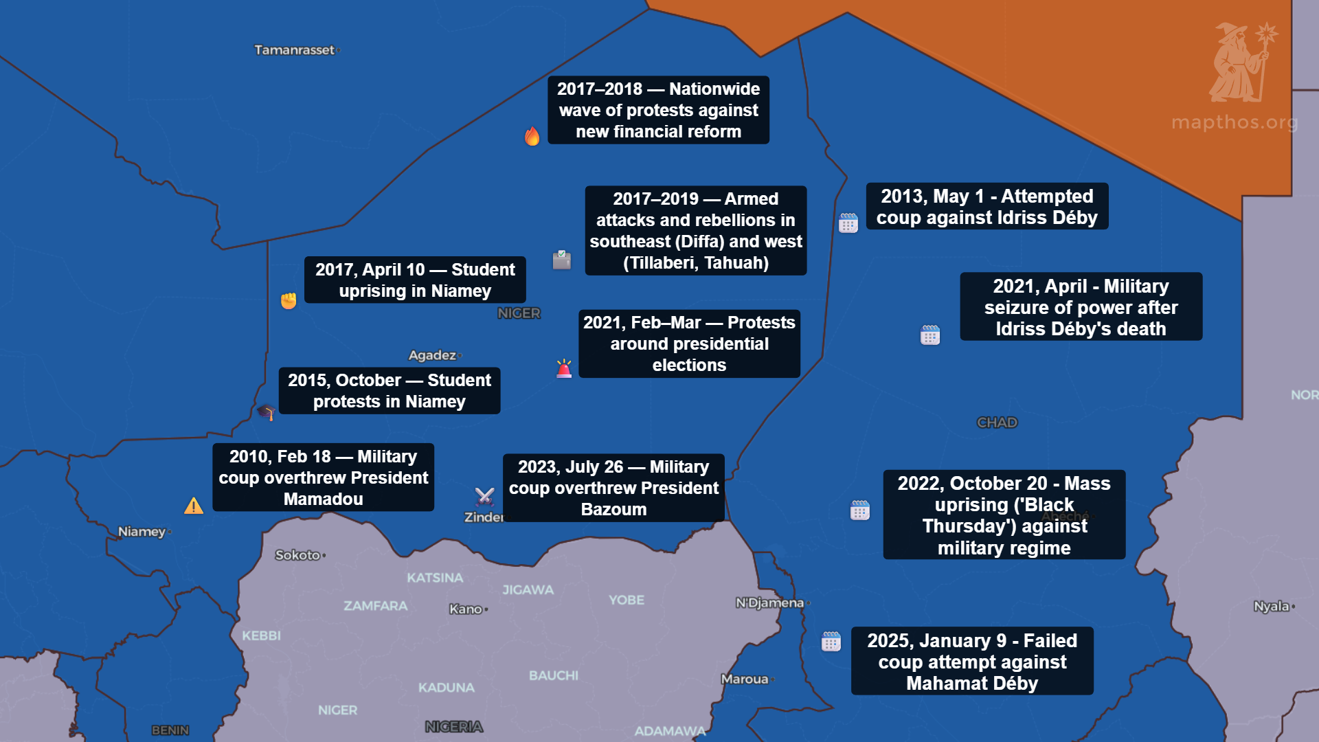 Mapthos header image: Sahel region focus