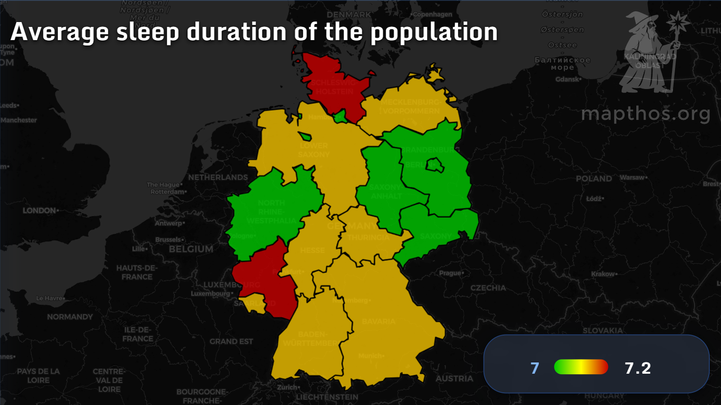 Germany sleep map 2025