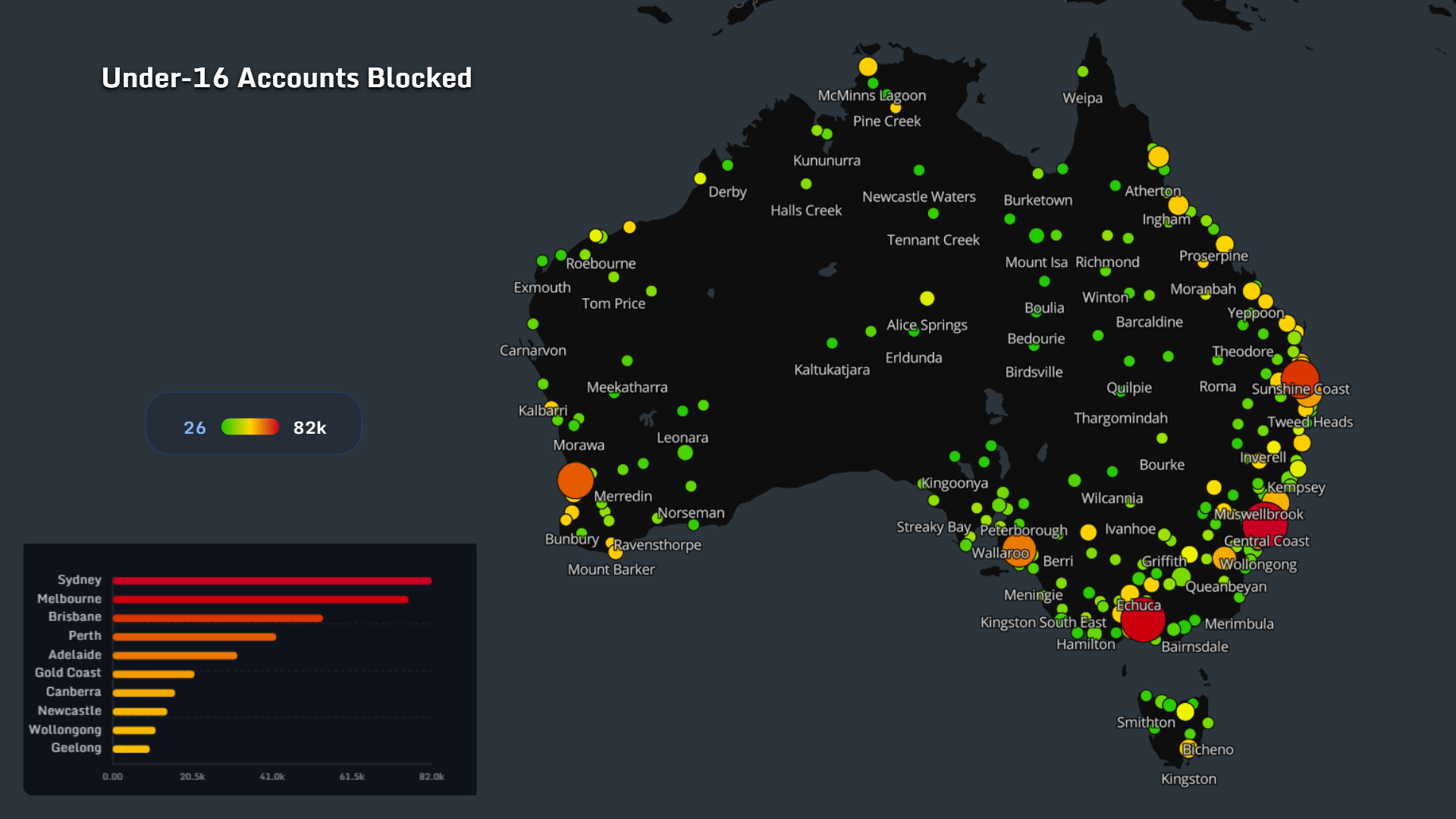 Under-16 accounts blocked Australia map