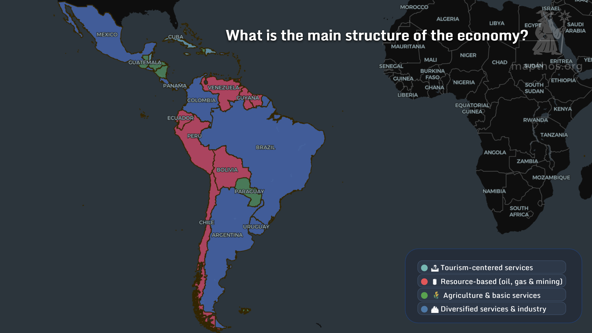 Main economic sectors by region