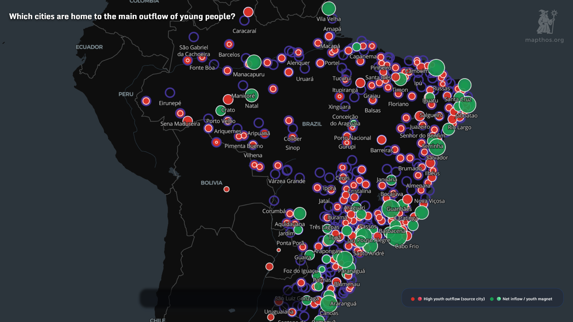 Header: South America economic maps