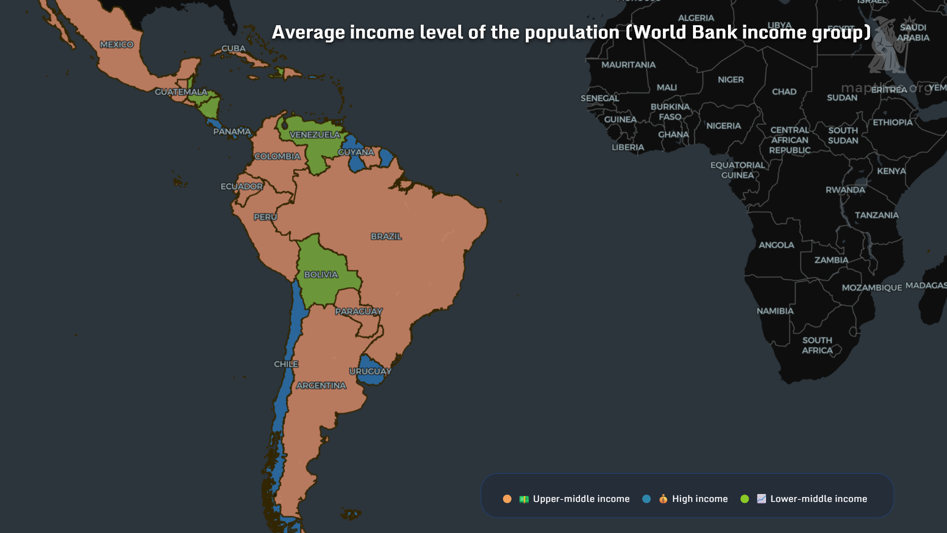 Income distribution in South America